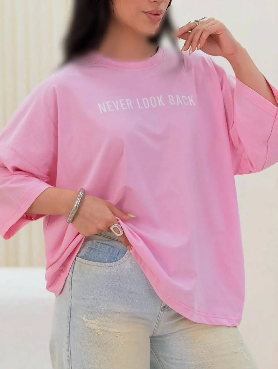 تیشرت باکسی NEVER | فروشگاه الاستایل