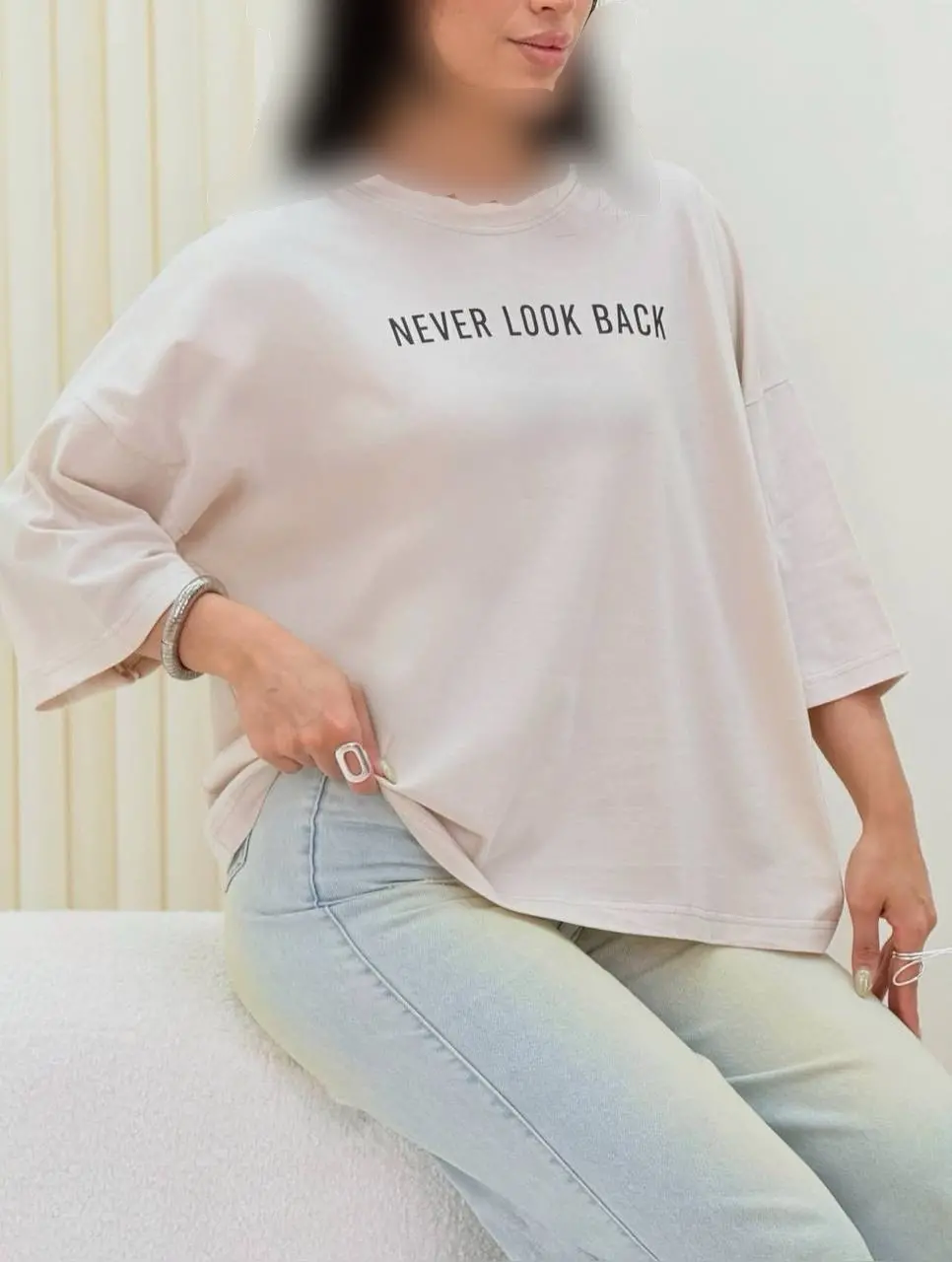 تیشرت باکسی NEVER | فروشگاه الاستایل