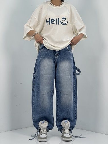 تیشرت باکسی !Hello | فروشگاه الاستایل