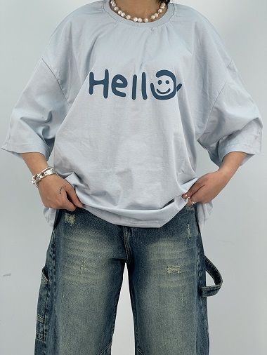 تیشرت باکسی !Hello | فروشگاه الاستایل