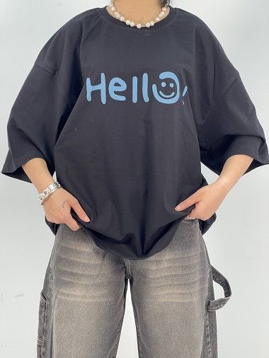 تیشرت باکسی !Hello | فروشگاه الاستایل
